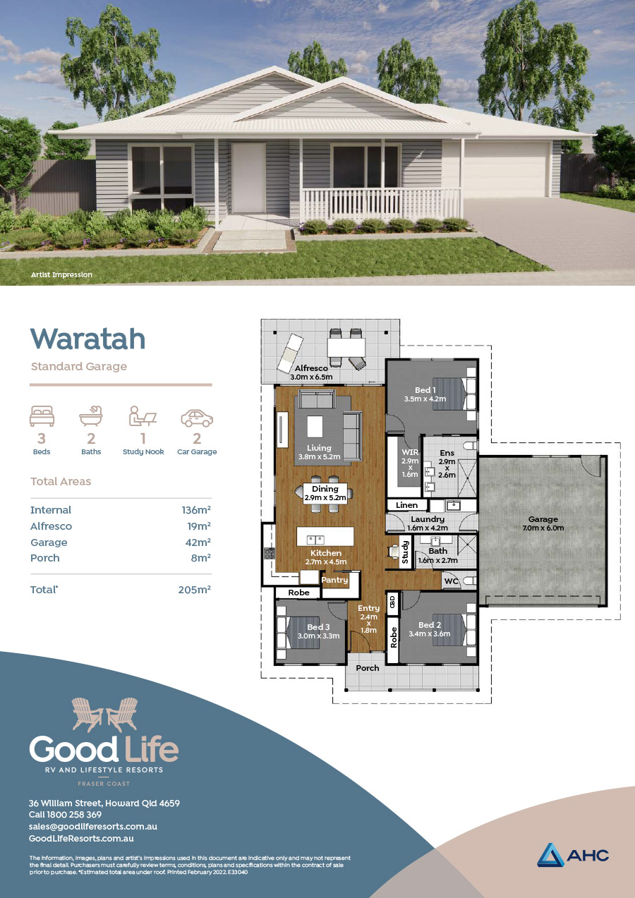 Good Life Fraser Coast Waratah Standard Garage