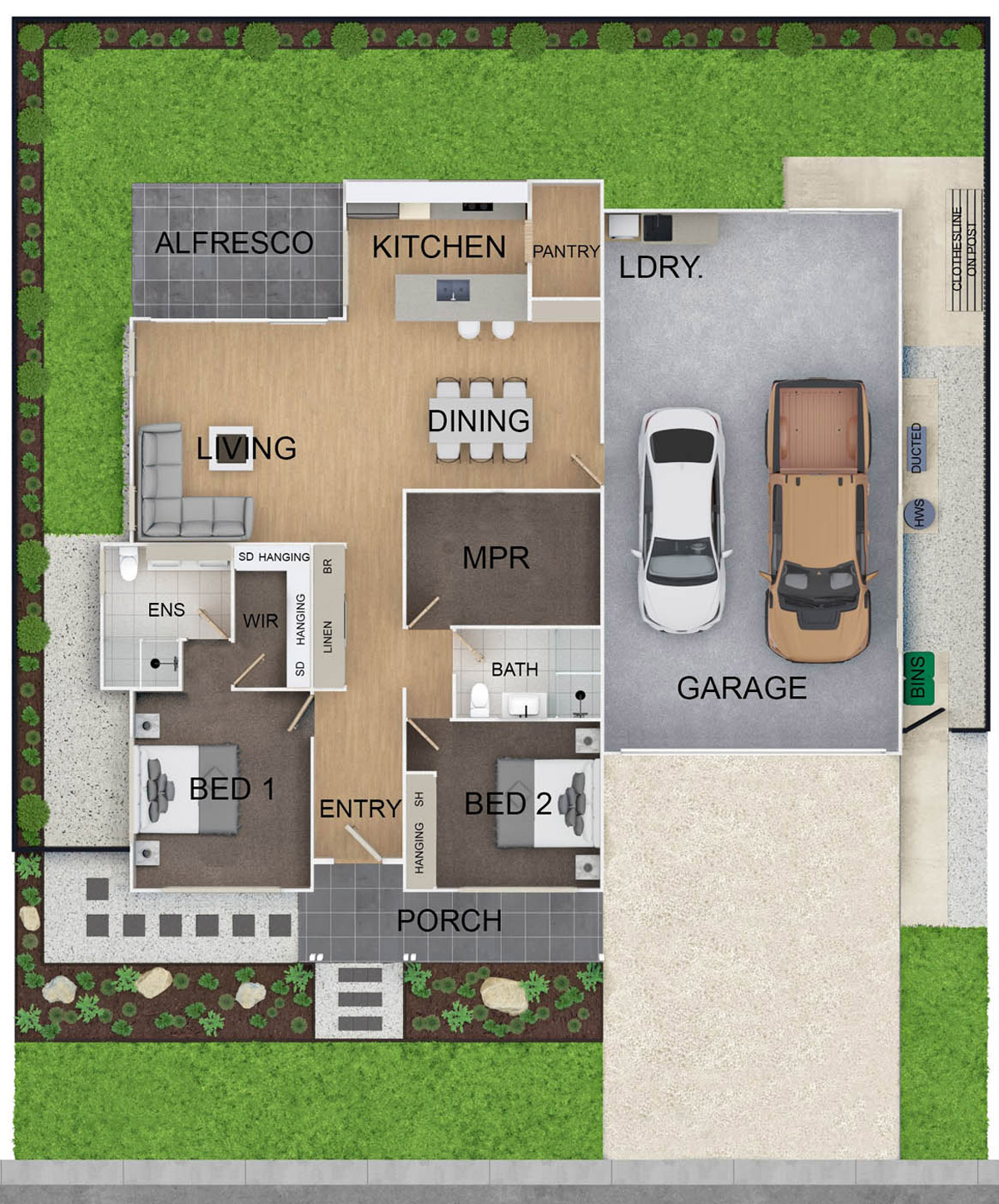 Site 28 Frangipani RV Floor Plan