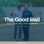 Rod MacLeod and Vic Sabados at Good Life RV & Lifestyle Resort Howard, March 2024