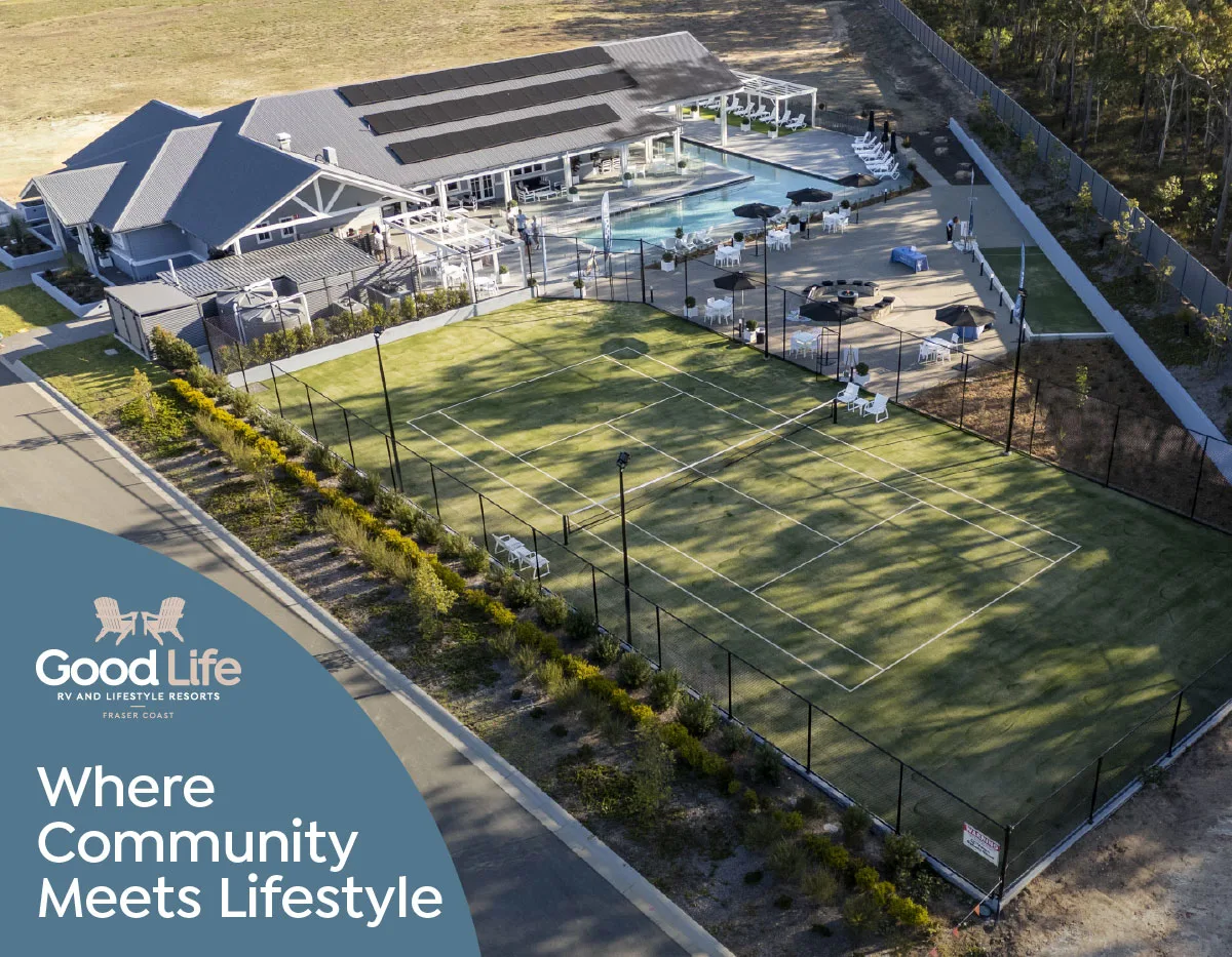 Good Life RV and Lifestyle Resorts Clubhouse Precinct is now complete. It's where community meets lifestyle.