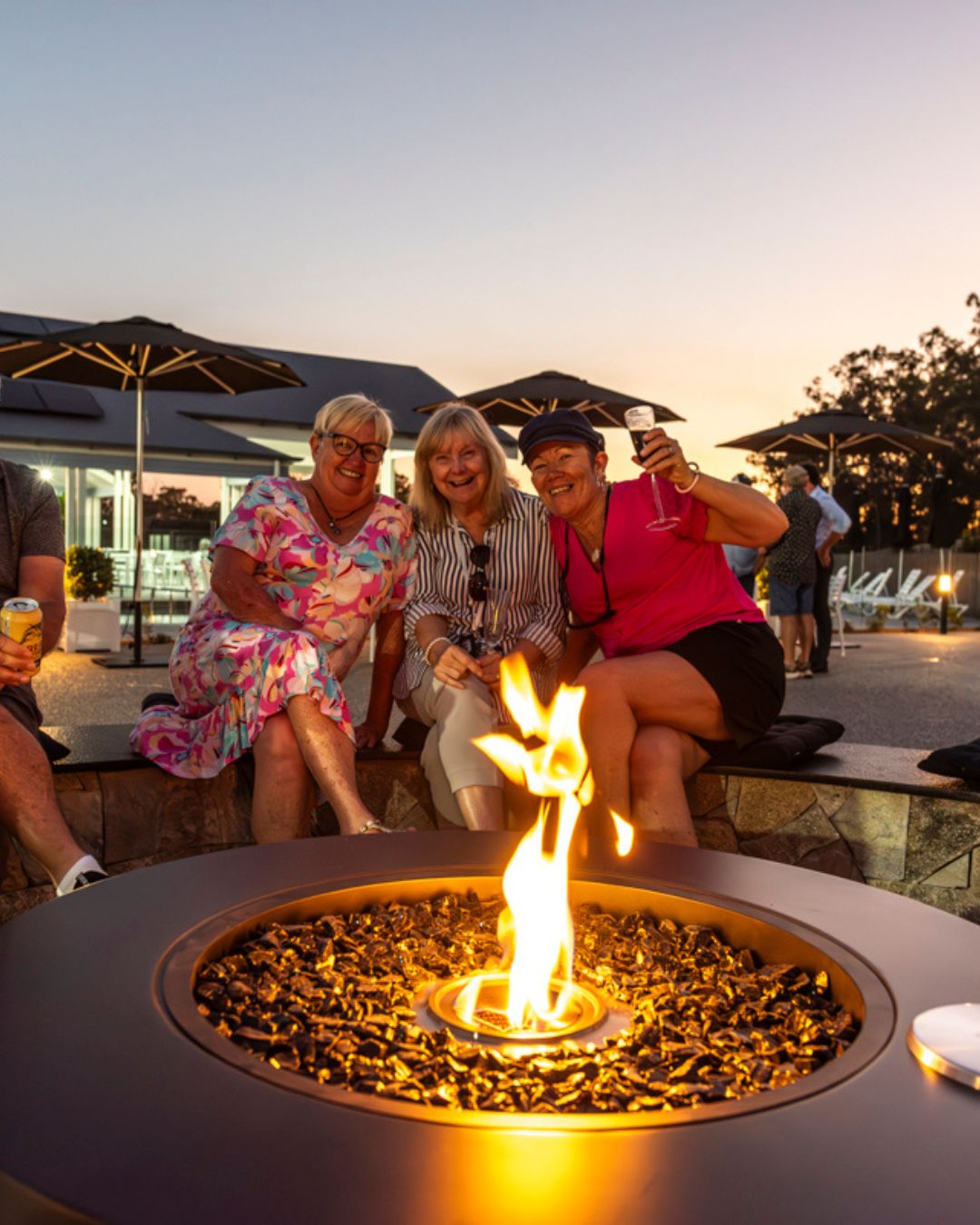 Good Life Clubhouse Firepit enjoyed by our community