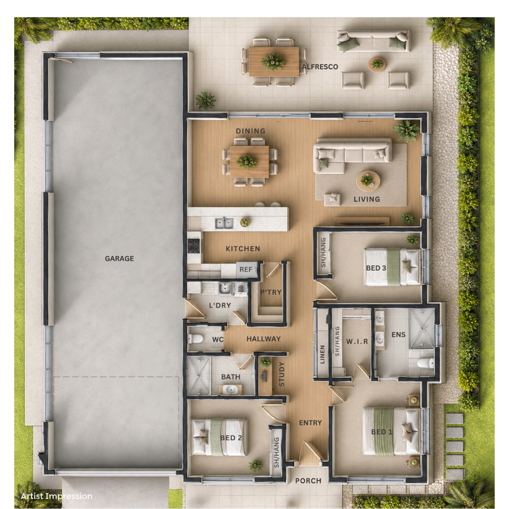 Banksia-MKII-Floorplan-RHS 69 The Boulevard Waratah Grande Floorplan RHS