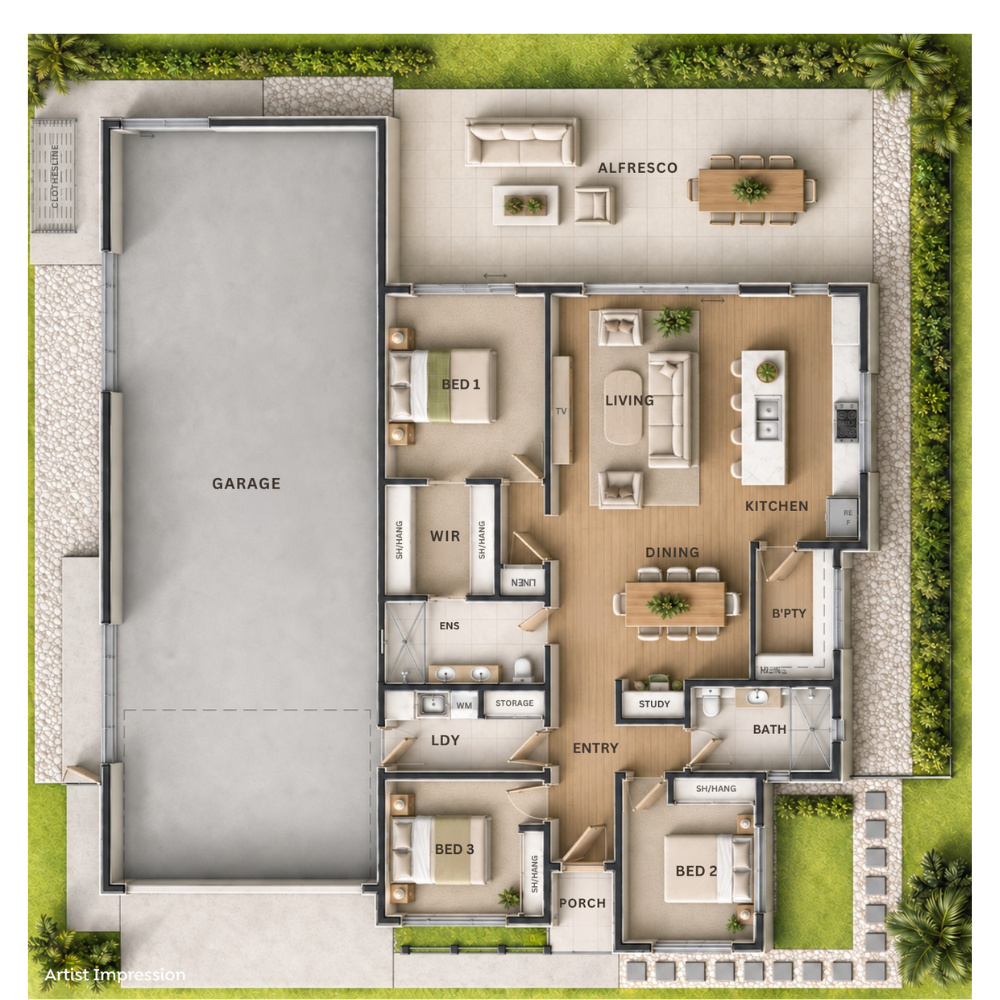 Bottlebrush-Floorplan-LHS 69 The Boulevard Waratah Grande Floorplan RHS